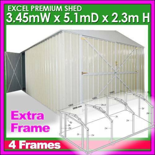 Garage Shed 3.5m x 5.1m x 2.3m with Double Barn Door Sheds & Storage Gumtree