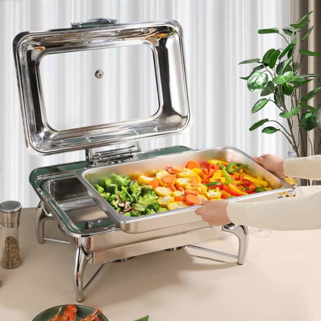 Buy SOGA Stainless Steel Square Chafing Dish Tray Buffet Cater