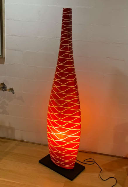 funky red lamp