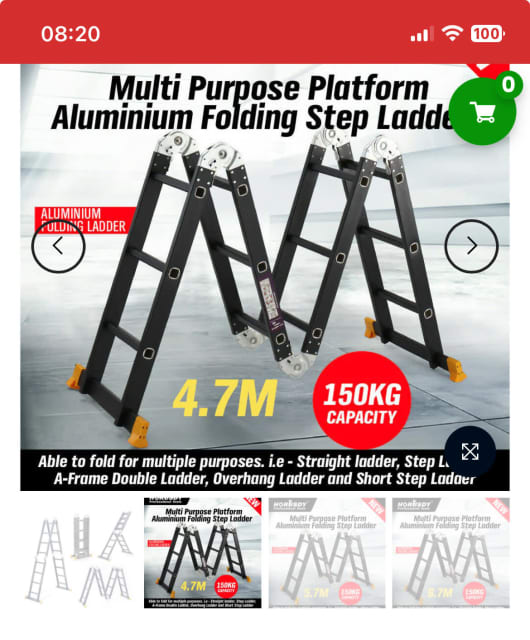 Multipurpose Platform Aluminium Folding Step/ Extension Ladder