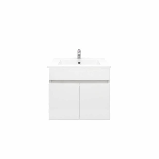 600mm Wall Hung Bathroom Vanity Gloss White MDF Vanity With Basin