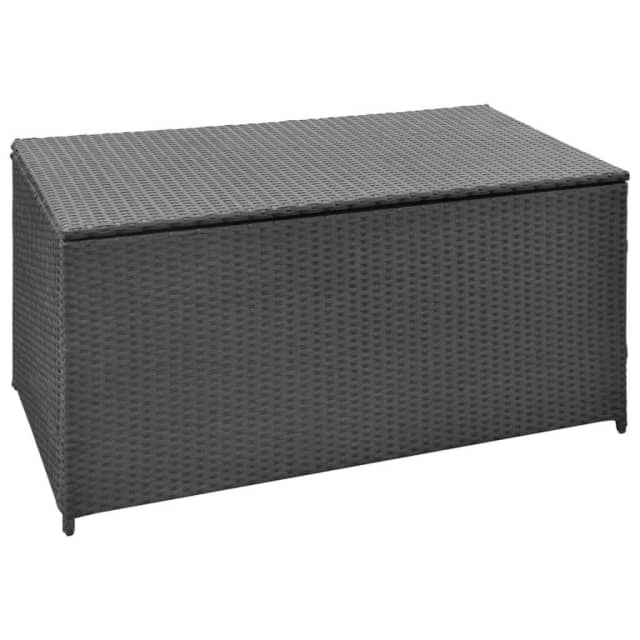 Garden Storage Box Black 120x50x60 cm Poly Rattan... Sheds & Storage