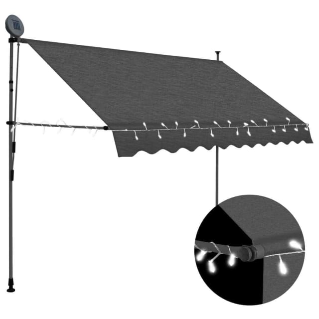 anual Retractable Awning with LED 250 cm Anthracite Parasols