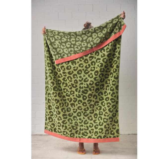 Bedding House Wildcat Green Cotton Velour Beach Towel... Other Women