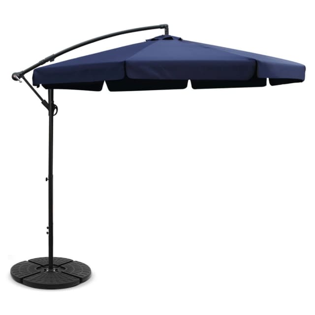 Instahut 3M Umbrella with 48x48cm Base Outdoor Umbrellas Cantilev