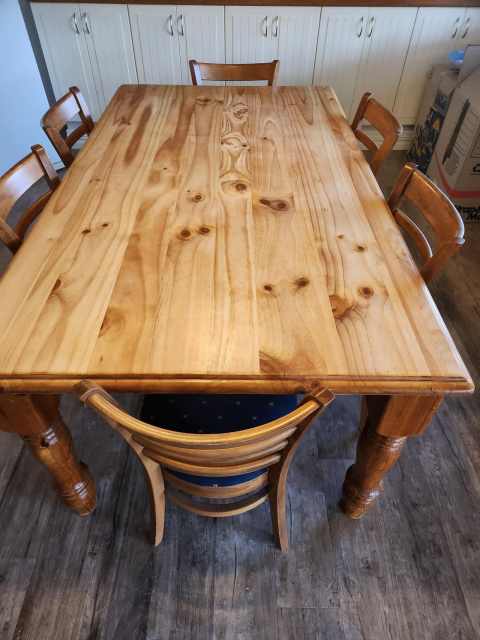 Solid wood dinning table and six chairs - Dining Tables in Bayonet Head ...