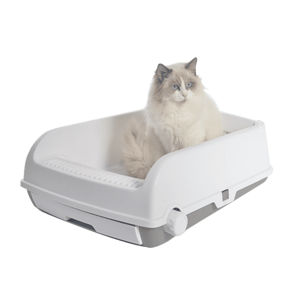 Large Cat Litter Tray Box Kitty Toilet with Rack Scoop & DrawerStyle