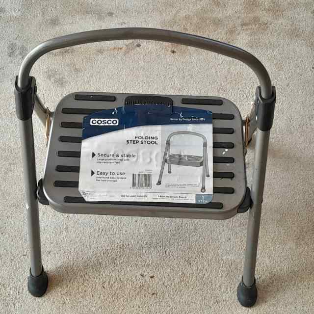 Folding one step stool metal body Stools & Bar stools in Aranda ACT
