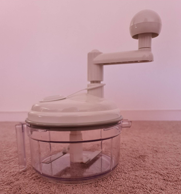 Mini chopper hand crank manual spin plastic bowl 1L Blenders, Juicers