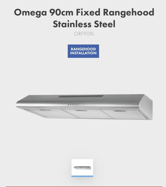 90cm Omega rangehood Cooktops & Rangehoods Gumtree Australia