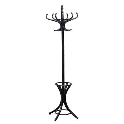 Bentwood Hat and Coat Stand Hatstand Umbrella Holder Timber Black
