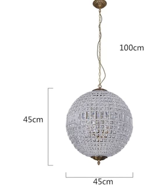 Modern Adjustable Luxurious Globe Chandelier Pendant Lighting French