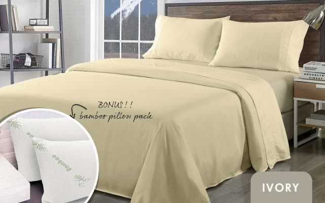 Royal Comfort 1500TC Cotton Rich 6 Piece Complete Bedding Set