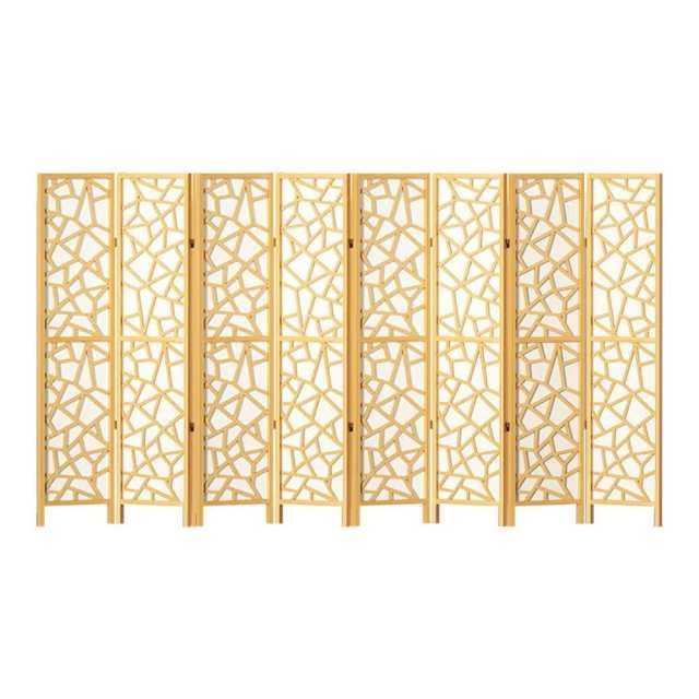 Clover Room Divider Screen Privacy Wood Dividers Stand 8 Panel Na