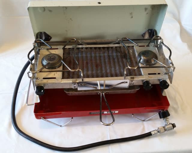 Vintage Tilley Titan stove with double burner and grill Camping