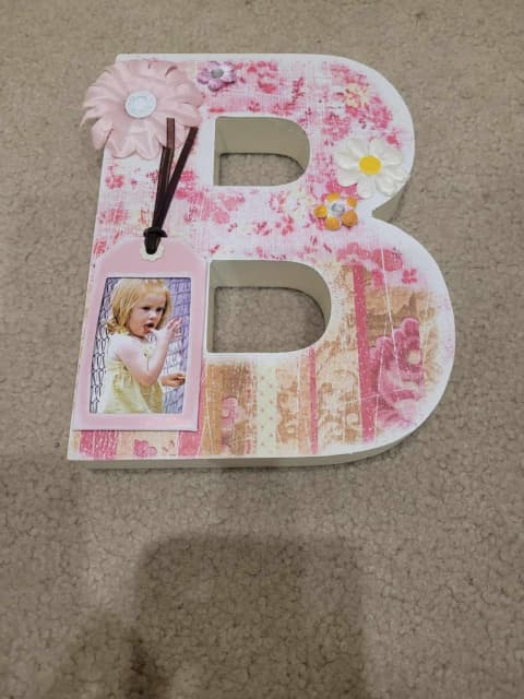 20cm Letter B photo frame free standing or Hang new in box | Picture ...