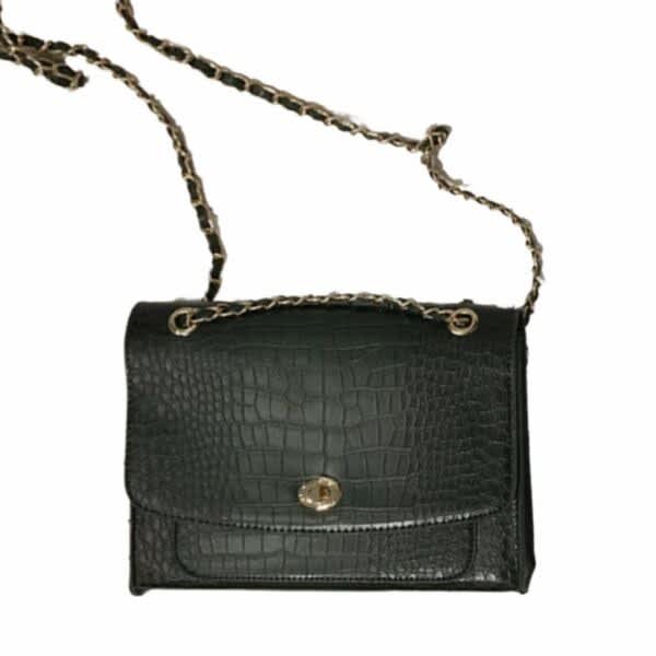 Women Shoulder Double Chain Croc Print Handbag New | Bags | Gumtree ...