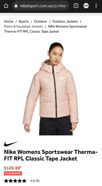 nike puffer jacket rebel sport