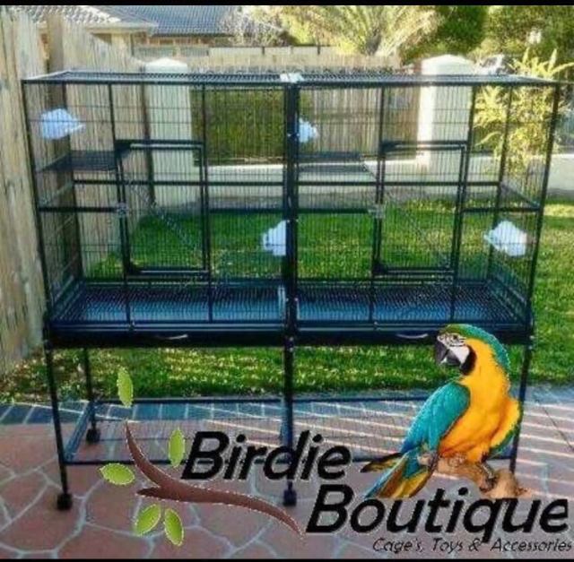BRAND NEW wide cage with divider and platforms 2 cages in 1, EFTPOS
