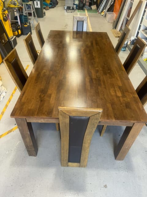 dinning room table solid timber large 1200x2400- 9 chairs mentone 3194 ...
