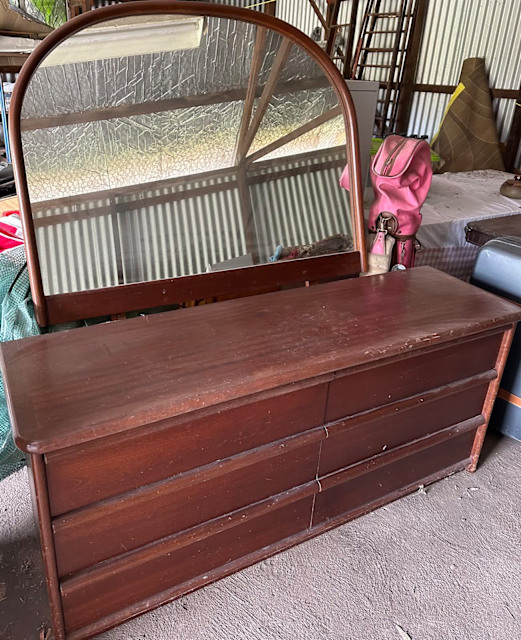 Bedroom dressing table wardrobe drawers wooden mirror dresser