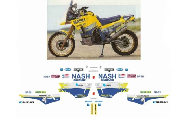 SUZUKI DR750 DR800 BIG SR41 DAKAR 1991 FAIRING DECALS KIT | Motorcycle ...