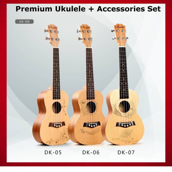 Ukulele 24 Inch Acessories Kit Option Rosewood Sapele Concert Guitars