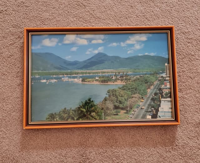 Picture photo in a frame Cairns Australia vintage Art in Hoppers