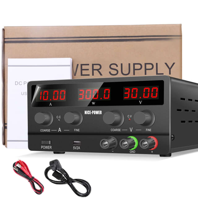Adjustable DC Power Supply Variable Power Supply 30V 10A Lab Power Sup