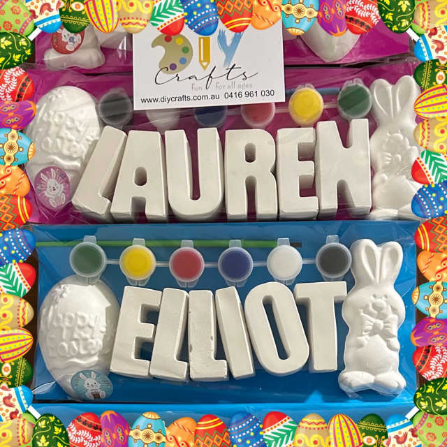 Easter personalised Name Plaster Painting Pack Toys Indoor