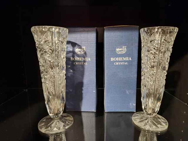 Bohemia Crystal Original Vase (pair) | Other Antiques, Art ...