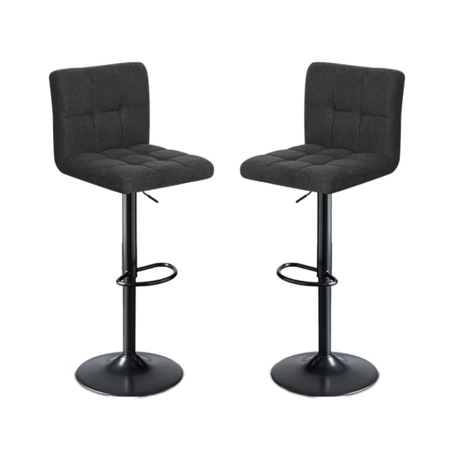 Levede 2x Kitchen Bar Stools Gas Lift Chairs 360 Swivel Steel G
