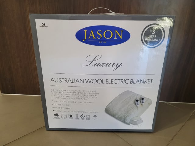 Jason Luxury Australian Wool Electric Blanket Queen Bed