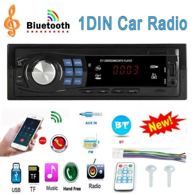 SWM 8013 Single 1 DIN Car Stereo MP3 Player In Dash Head Unit Bluetoot
