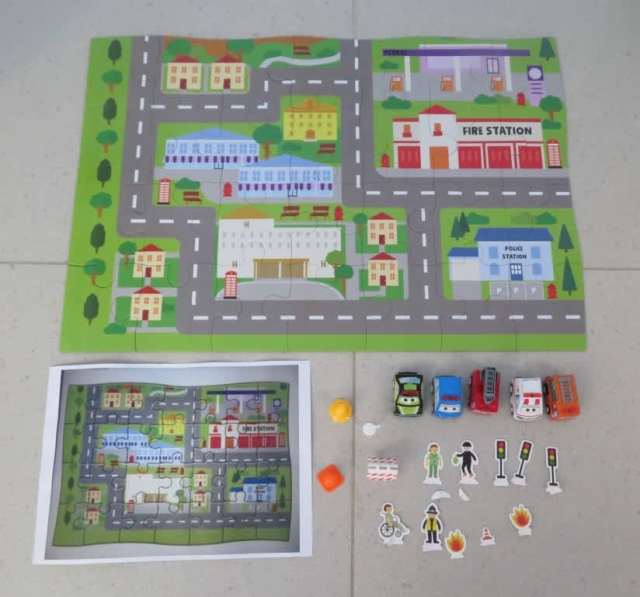 PULLBACKANDGO EMERGENCY FLOOR PUZZLE & 5 CARS 612 YEARS Other
