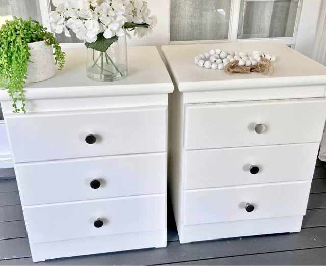 Hamptons all white pair Bedside Tables Bedside Tables Gumtree