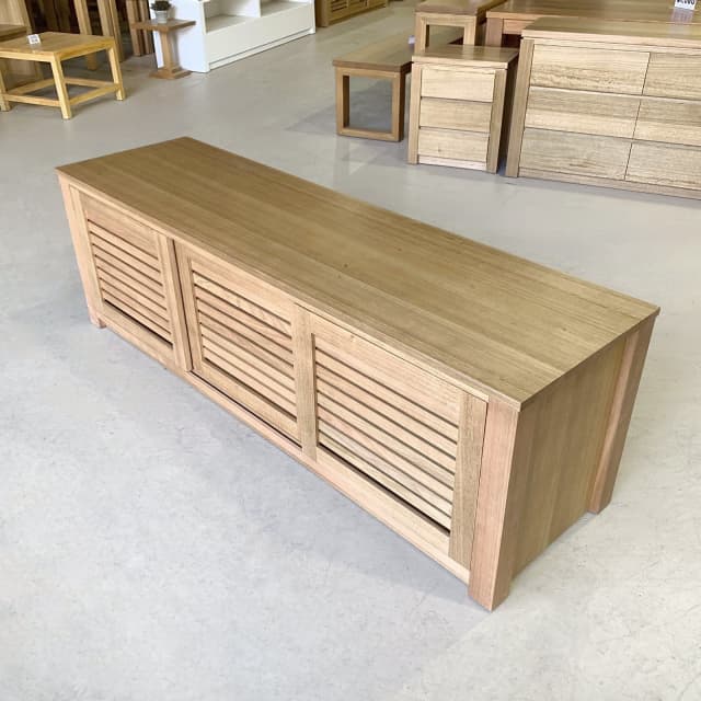TV48 Tasmanian Oak TV Unit Sliding Doors Entertainment & TV Units