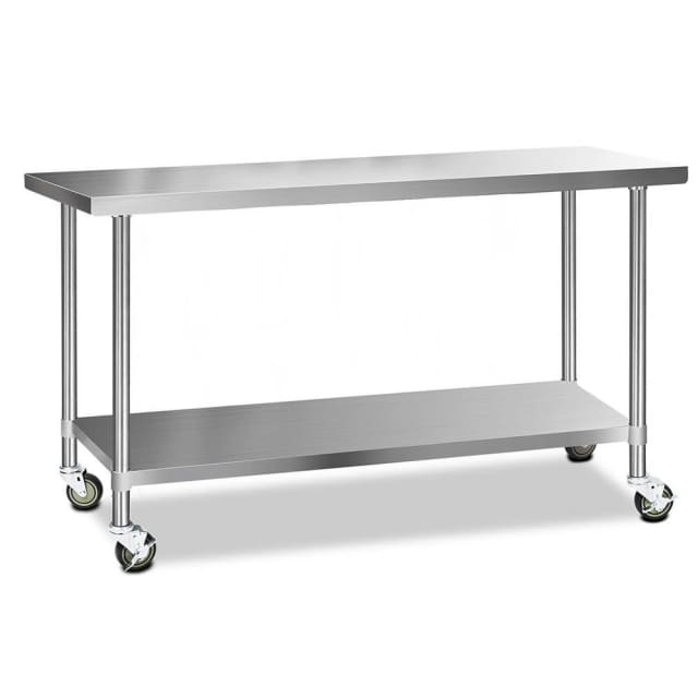 430 Stainless Steel Kitchen Benches Work Bench Food Prep Table with Wh
