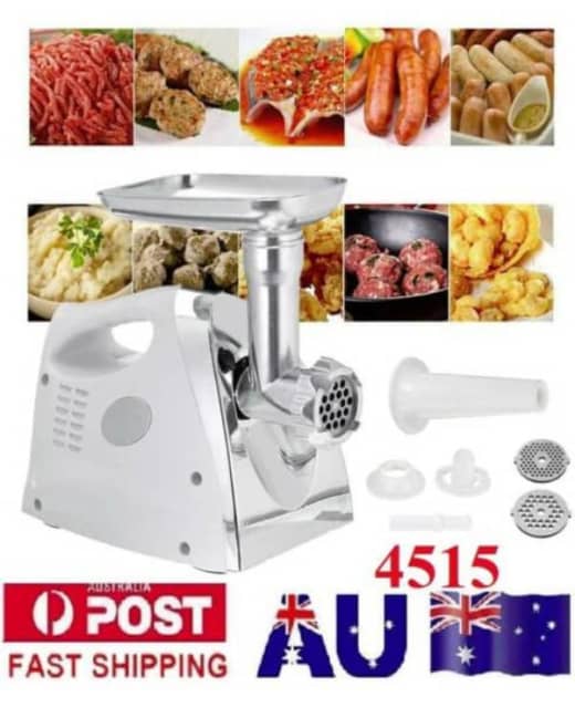 2800W Electric Meat Grinder Sausage Maker Food Kibbe Mincer White