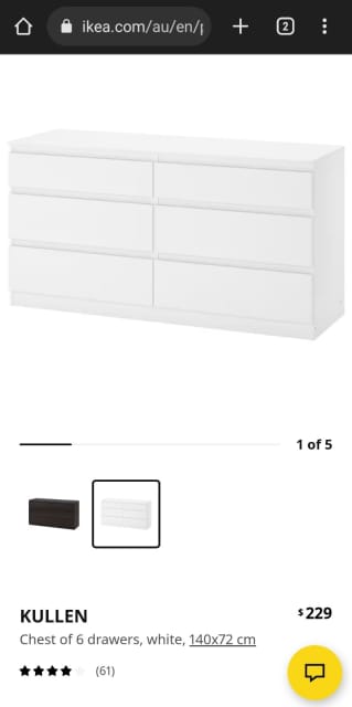 Ikea Kullen 6 Drawer Chest Dressers, Ikea Kullen Dresser 6 Drawer White