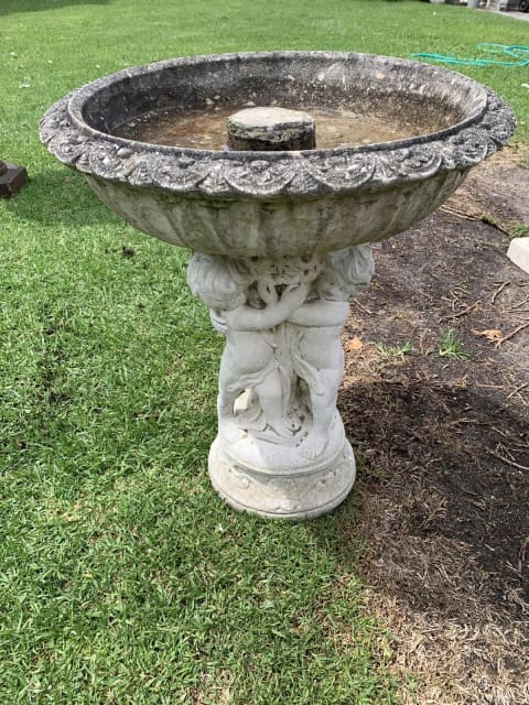 VINTAGE CONCRETE GARDEN BIRD BATH | Other Garden | Gumtree Australia ...
