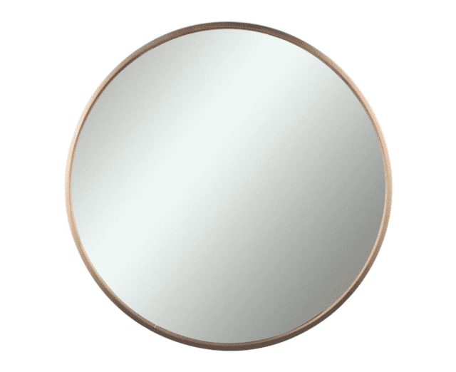 800x800x40mm Rose Gold Bathroom Mirror Round Wall Mount with Brackets