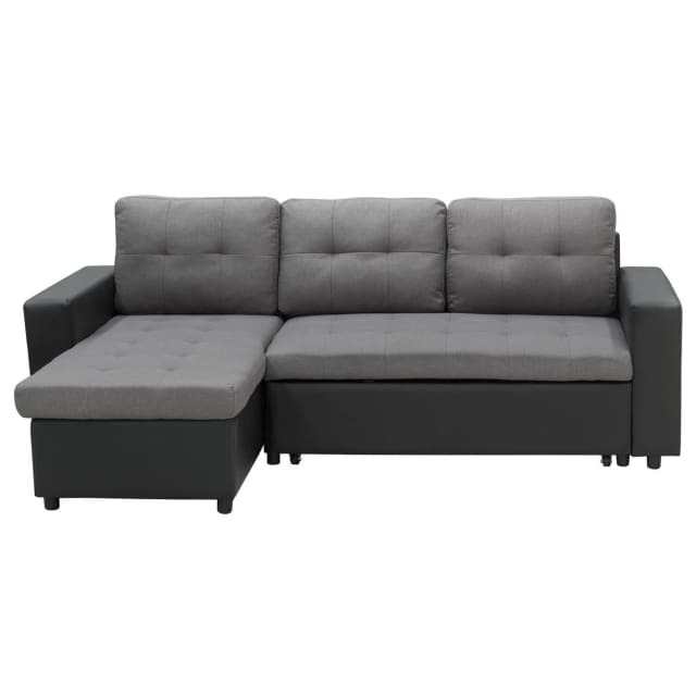 Sarantino Corner Sofa Linen Lounge Couch Lshaped Modular Furniture