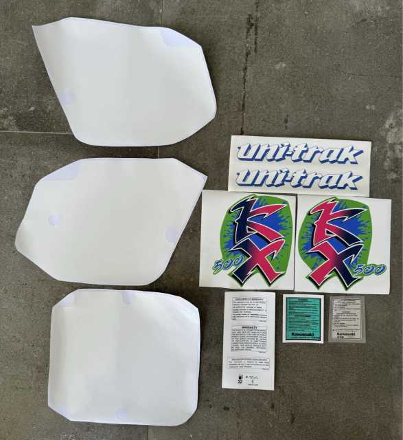 Kawasaki 1990 KX500 Reproduction Decal Set / Sticker Kit Motorcycle