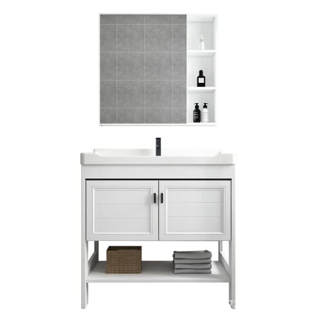 Vanity Ceramic Basin Aluminum 510 cm or 610 cm or 810 cm width