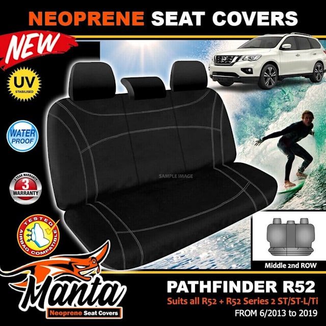 Manta Neoprene REAR Seat Covers Nissan Pathfinder R52 S2 Ti TS TL STL