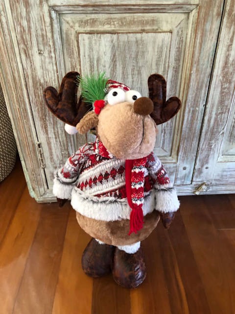 christmas plush moose