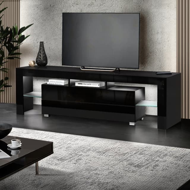 TV Entertainment Unit Stand RGB LED Gloss Furniture