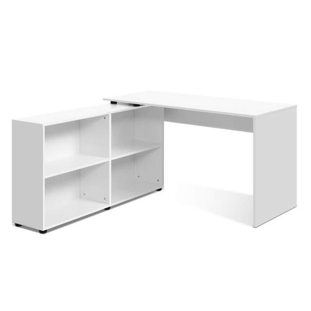 Artiss Computer Desk Bookshelf White 130CM Desks in Brisbane City QLD