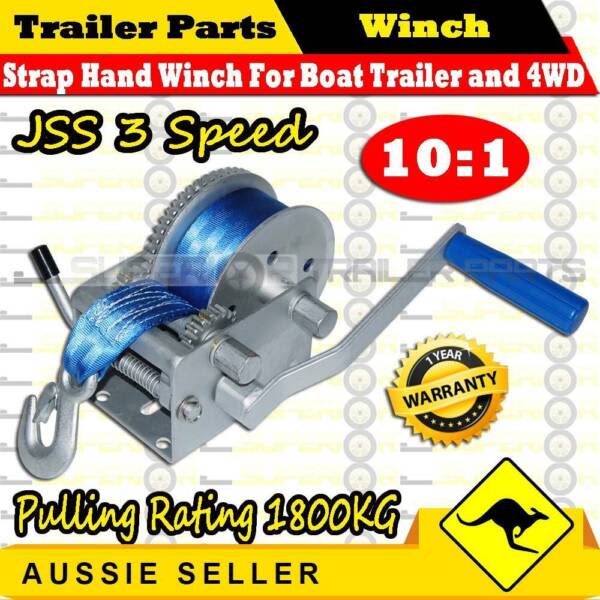 Superior 1800KG 3 SPEED Boat Hand Winch 101 CAR BOAT TRAILER 4WD HAND